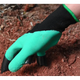Перчатки граблі садові з кігтями для розпушування GARDEN GLOVE / З пластиковими наконечниками (L) - зображення 4