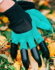 Перчатки граблі садові з кігтями для розпушування GARDEN GLOVE / З пластиковими наконечниками (L) - зображення 7