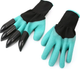 Перчатки граблі садові з кігтями для розпушування GARDEN GLOVE / З пластиковими наконечниками (L) - зображення 8