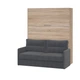Шкаф-кровать-диван Smartmebel HF PLUS-160 Дуб Сонома 160х200 см (N 100-32) - изображение 1