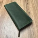 Кошелек на круговой молнии из натуральной кожи цвет Зелёный (b013-4) - изображение 1