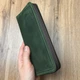 Кошелек на круговой молнии из натуральной кожи цвет Зелёный (b013-4) - изображение 3