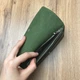 Кошелек с монетницей из натуральной кожи цвет Зелёный (b109-4) - изображение 3