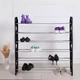 Полка органайзер для обуви в прихожую Shoe Rack на 4 яруса, комбиннация метала с пластиком, черная (57198011) - изображение 11