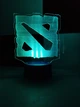 3d-светильник Дота Dota, 3д-ночник, несколько подсветок (батарейка+220В), подарок для геймера - изображение 1