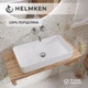 Раковина Helmken 48760000 60 см белая + донный клапан Click-Clack белый матовый - изображение 3