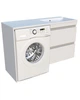 Тумба Jamaica-2 1250 R c умывальником Edison 1250 R, белый глянец - изображение 3