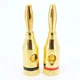 Штекери конектори роз'єм типу Банан Alitek Banana Plug Gold (комплект 2 шт.) (48865) - зображення 1