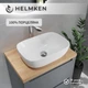 Раковина Helmken 49346000 46 см белая + сифон + донный клапан Click-Clack хром - изображение 3