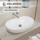 Раковина Helmken 50263000 63 см біла + сифон + донний клапан Click-Clack білий матовий - зображення 3