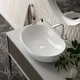Раковина Helmken 50263000 63 см біла + сифон + донний клапан Click-Clack білий матовий - зображення 6