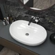 Раковина Helmken 50263000 63 см біла + сифон + донний клапан Click-Clack білий матовий - зображення 9