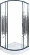 Душова кабіна чорна Sunways BS-3 90х90х193 см із малюнком піксель напівкруглий низький піддон - зображення 3