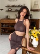 Пляжний костюм жіночий ARTKNIT Chloe S Кавовий (4823093473201) - зображення 3
