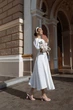 Біла сукня міді FirstWoman L білий 43406793 - зображення 3