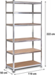 Складський стелаж Humberg HR-815 222 x 110 x 50 см (5908220470007) - зображення 6