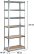 Складський стелаж Humberg HR-814 222 x 90 x 40 см (5902854519996) - зображення 6