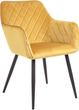 Krzesło do kuchni i salonu HOMLA SHELTON 56 x 60 x 84 cm Yellow (5904183860565) - obraz 1