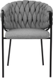 Krzesło do kuchni i salonu HOMLA MERLE 57 x 59 x 78 cm Dark Grey (5904183855493) - obraz 2