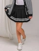 Подростковая трикотажная школьная юбка для девочки ARTKNIT Плиссе 26525 140-146 см Черная (4823093439993) - изображение 1