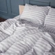 Комплект постельного белья MirSon Двуспальный 175 x 210 17-0600 Stripe White Gray Бязь (2200008048082) - изображение 4