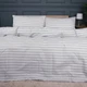 Комплект постельного белья MirSon Евро 200 x 220 Ranforce Elite 17-0600 Stripe White Gray Ранфорс (2200008048594) - изображение 2