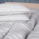 Комплект постельного белья MirSon Евро 200 x 220 Ranforce Elite 17-0600 Stripe White Gray Ранфорс (2200008048594) - изображение 5