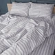 Комплект постельного белья MirSon Семейный 2х143х210 17-0600 Stripe White Gray Бязь (2200008048105) - изображение 2