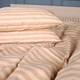 Комплект постельного белья MirSon Ranforce Elite Двуспальный 175х210 см 17-0610 Stripe Light Brown Ranforce (2200008198626) - изображение 5