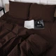 Комплект постельного белья MirSon Двуспальный 175х210 см 17-0617&nbsp;Stripe&nbsp;Brown Бязь (2200008202736) - изображение 7