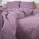 Комплект постельного белья MirSon Двуспальный 175х210 см 17-0626&nbsp;Geometry&nbsp;Purple Бязь (2200008205478) - изображение 3
