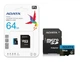 microSDXC (UHS-1) A-DATA Premier 64Gb Class 10 A1 (R-100Mb/s) (adapter SD) (AUSDX64GUICL10A1-RA1) - зображення 3