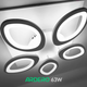 LED люстра Ardero AL6155 ARD 63W SOFI 5350Lm 5000K лепестковая белая (светильник без пульта) Ø520х85мм - изображение 2