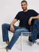Футболка бавовняна довга чоловіча Cross Jeans 16056-001 2XL Темно-синя (8697319728019) - зображення 4