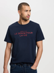 Футболка бавовняна довга чоловіча Cross Jeans 16076-001 2XL Темно-синя (8697319728910) - зображення 1