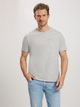 Футболка бавовняна довга чоловіча Cross Jeans 16107-004 2XL Світло-сіра (8697319729863) - зображення 1