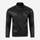 Куртка шкіряна чоловіча Cross Jeans 40231-020 L Чорна (8697319051025) - зображення 5