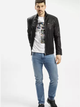 Куртка шкіряна чоловіча Cross Jeans 40231-020 XL Чорна (8697319051032) - зображення 3