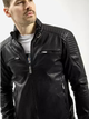 Куртка шкіряна чоловіча Cross Jeans 40231-020 XL Чорна (8697319051032) - зображення 4