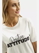 T-shirt damski bawełniany długi Cross Jeans 56151-028 XL Ecru (8697319746457) - obraz 4