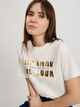 T-shirt damski bawełniany Cross Jeans 56155-028 XL Ecru (8697319731194) - obraz 4