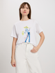 Футболка бавовняна жіноча Cross Jeans 56163-008 M Біла (8697319731774) - зображення 1