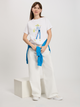 Футболка бавовняна жіноча Cross Jeans 56163-008 M Біла (8697319731774) - зображення 3