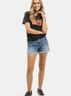 Футболка бавовняна жіноча Cross Jeans 56181-020 XS Чорна (8697319746846) - зображення 3