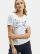Футболка бавовняна жіноча Cross Jeans 56210-071 XS Блакитна (8697319733204) - зображення 1