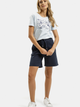 T-shirt damski bawełniany z nadrukiem Cross Jeans 56210-071 S Błękitny (8697319733211) - obraz 3