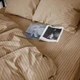 Простынь на резинке MirSon детская 70x190+10 см Stripe 17-0610 Light Brown Бязь (2200008198930) - изображение 2
