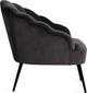 Fotel tapicerowany Homla ARIEL 65 x 71 x 76 cm Black (5904183851662) - obraz 3