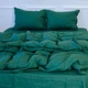 Простынь на резинке MirSon односпальная 70x190+10 см Natural Linen Green Apple Лен (2200007102556) - изображение 7