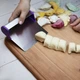 Шпатель скребок для теста из нержавеющей стали с пластиковыми вставками 15 см Розовый - изображение 6